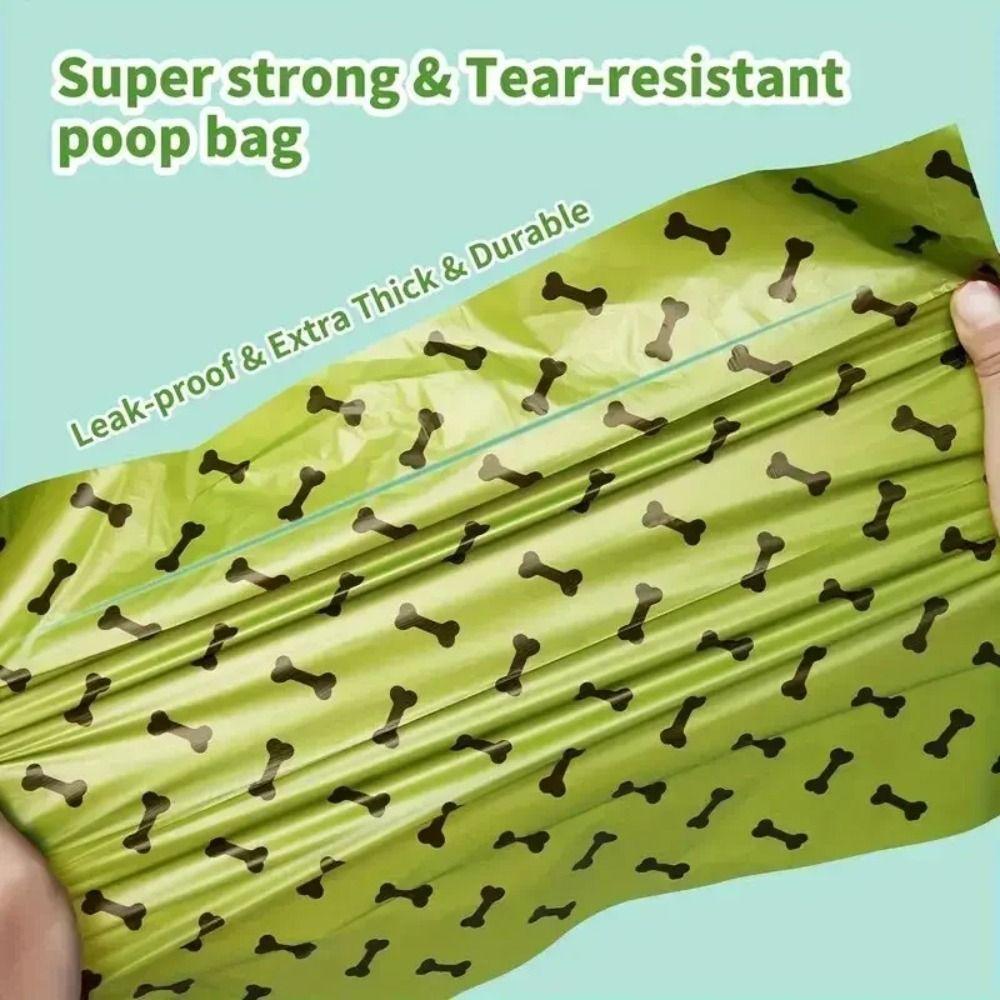EPI Biodegradable Dog Poop Bags Portable with Dispenser Cat Waste Bags 15 Bags/roll Eco-friendly Pet Garbage Bag
