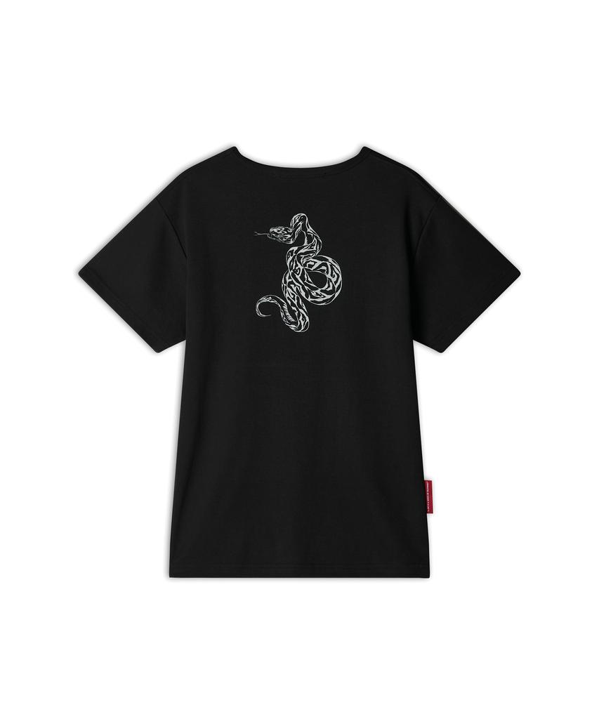 Woldeudillema Snake Printing T-Shirts (Black)