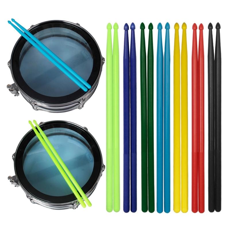 Multipurpose Beginner Drumsticks 5A Drumsticks Nylon Plastic Texture for Ensuring Long Time Use and Comfortable Handling