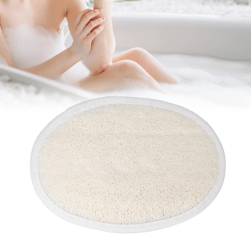 Loofah Pad Exfoliating Cleaning Soft Bathing Sponge Scrubber with Elastic Band for Facial Body