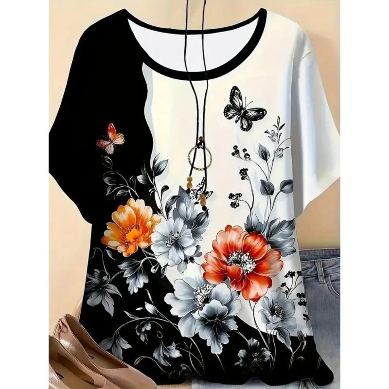 3D Printed Summer Fashion Women's T-shirt Breathable Casual Versatile