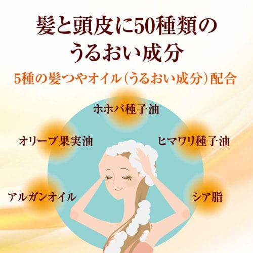50 Megumi Hair and Scalp Nourishing Treatment Body + Refill Comes with Gokujun Hyaluronic Acid Sachet (Soothing Mild Herbal Scent, Contains 5 Types of