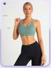 Cross Back Women's Quick-Dry Nylon Sports Bra for Yoga and Running