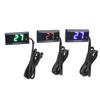 LCD Vattentemperaturmätare Motorcykel DC12V LCD-skärm Smal Vattentemperaturmätare Med 16 mm T-stycke för Motorcykel