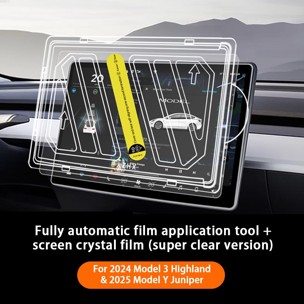 For Tesla Model 3 Y Highland 2025 Tempered Glass Film Protector Matte Glare HD Center Control Touch Screen Film Protection