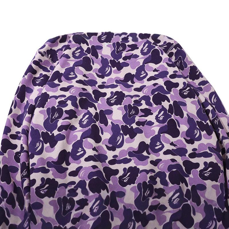 Herren Kapuzenpullover Lila Taro Hai: Herbst/Winter bestickter Reißverschluss-Sweatshirt mit Samtfutter für Teenager