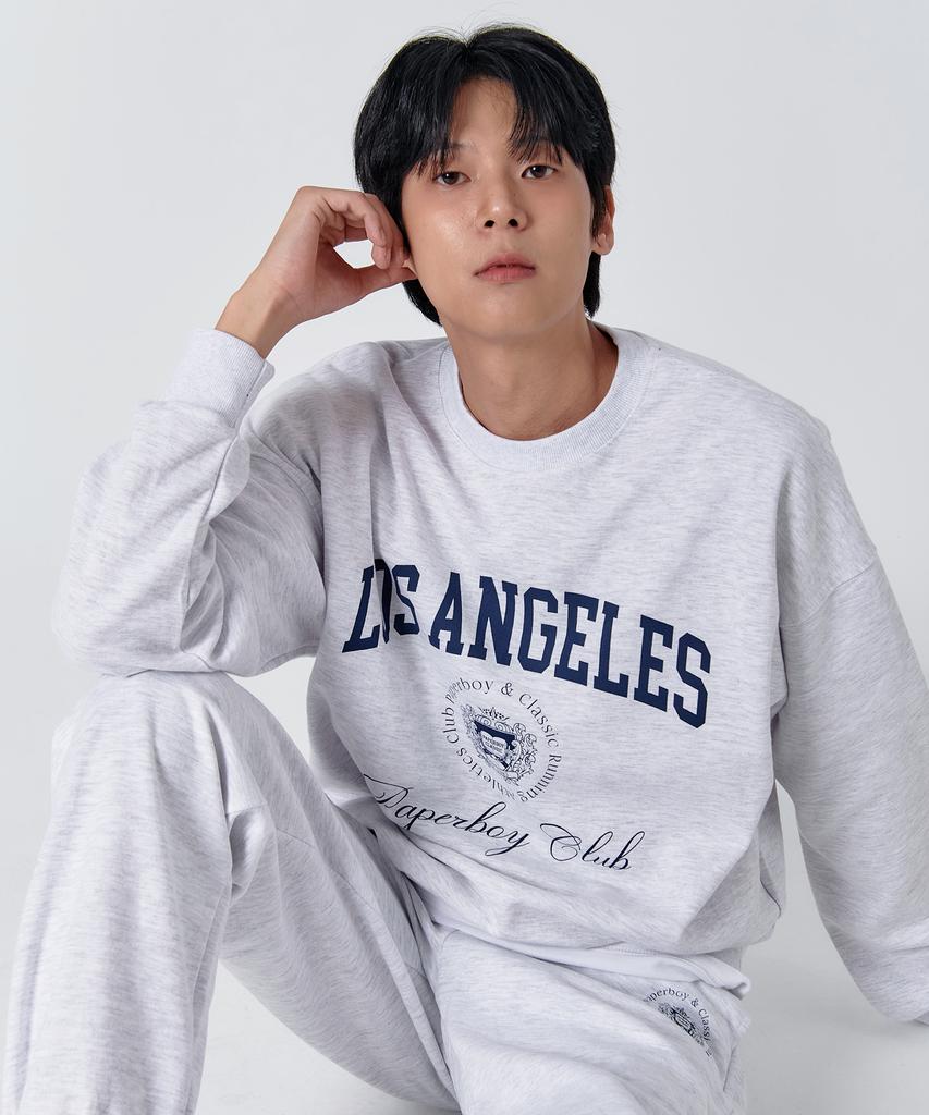 PAPERBOY Los Angeles Sweatshirt - White Melange