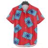 New Men's Shirt 3d Small Pattern Full Print Short Sleeve Shirt Beach Casual Hawaiian Shirts For Men Loose Oversized Men Clothing