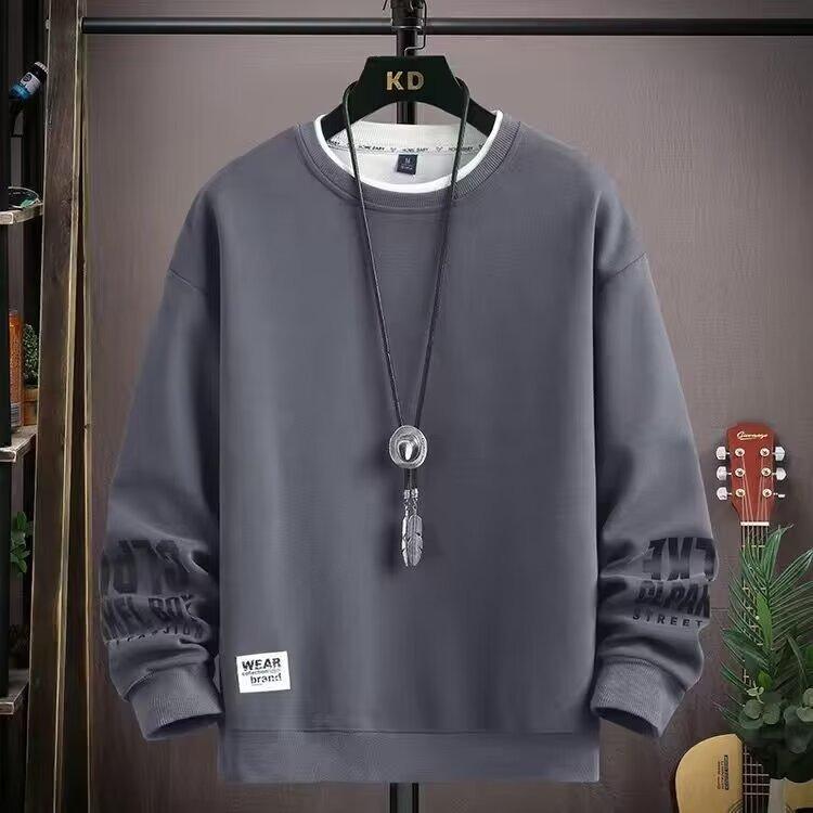 Spring Autumn Men Clothing Sweatshirt Harajuku O-Neck Long Sleeve Sweatshirt Men Casual Streetwear Hoodies Men