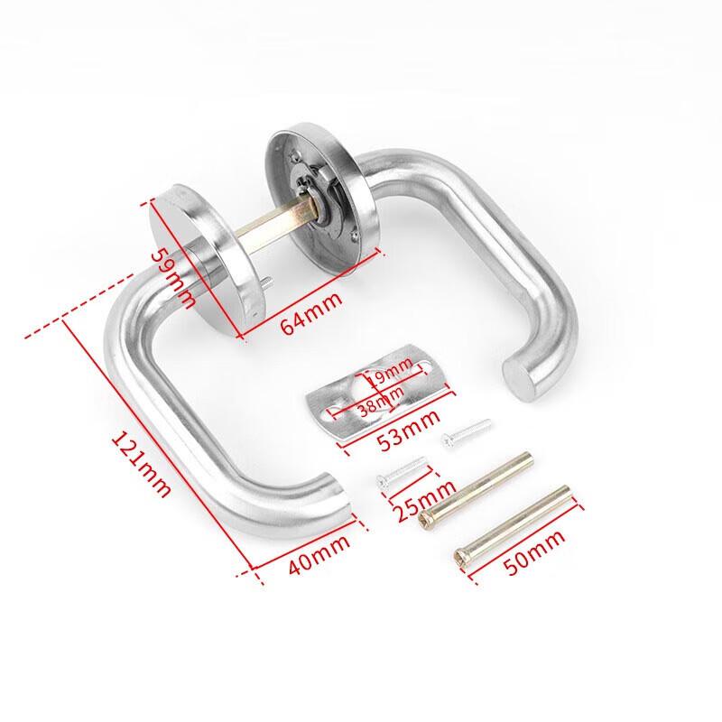 Flat Ring Stainless Steel Fire Door Handle