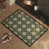 Retro Plaid Bathroom Carpet Diatom Mud Absorbent Quick-Drying Bath Mat Firm And Non-Slip Washable Floor Mats Alfombra De Baño