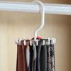 20 Claw 360 Degree Rotatable Tie Rack Scarf Organizer Silk Scarf Hanger Multifunctional Storage Rack Belt Holder Accessories
