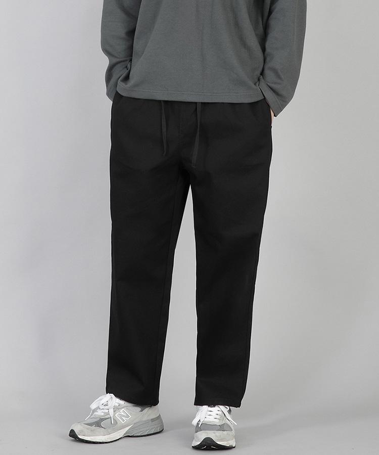 Seinteukeulu Plain Tapered Cotton Pants Rtp-380 Black