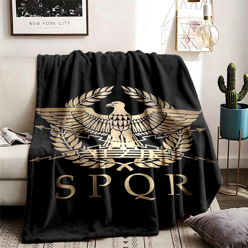 SPQR Theme Blanket Suitable For Beds Sofas And Camping Perfect For Both Men And Women Comfortable Bedding All Year Round