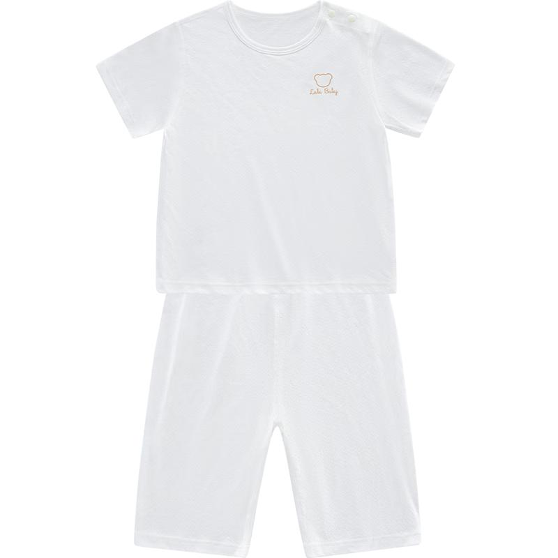 Labi Kids Summer Breathable Mesh Short Sleeve & Seven-Point Pants Set 100
