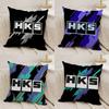Retro Pattern H-Hks Pillow Case Office Sofa Dorm Chair Back Short Plush Double-sided Printing Home  Cushion Cover