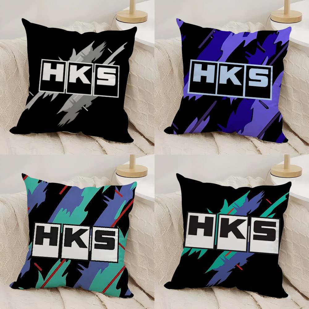 Retro Pattern H-Hks Pillow Case Office Sofa Dorm Chair Back Short Plush Double-sided Printing Home  Cushion Cover