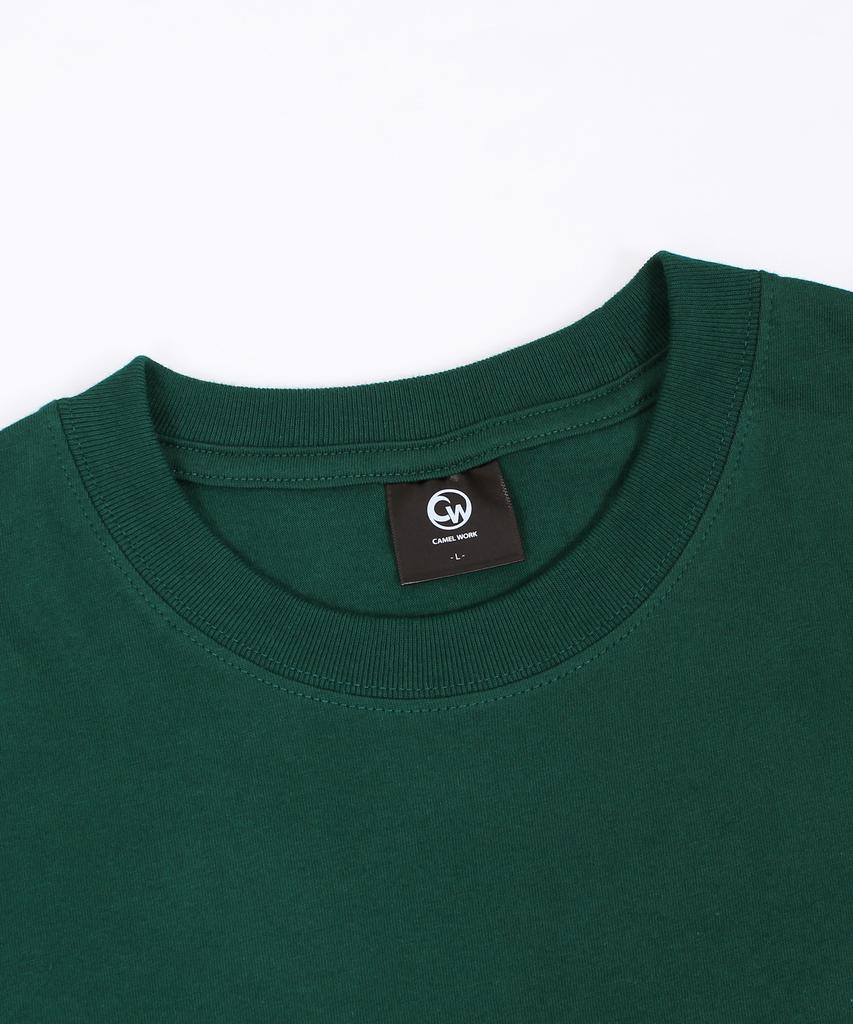 CAMEL WORK Eyes And Mouse Short Sleeve T-Shirt (Dark Green)