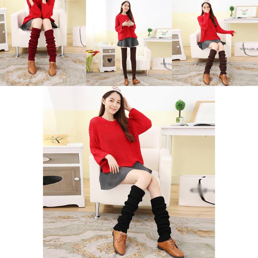 Luxurious Thick Long Snow Knit Leg Warmers Over Knee Women Breathable Acrylic Winter Socks