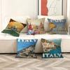 Capas de Almofada de Viagem Cidades do Mundo Fronhas Estofamento Almofada Decorativa para Sofá Decoração de Casa Fronhas
