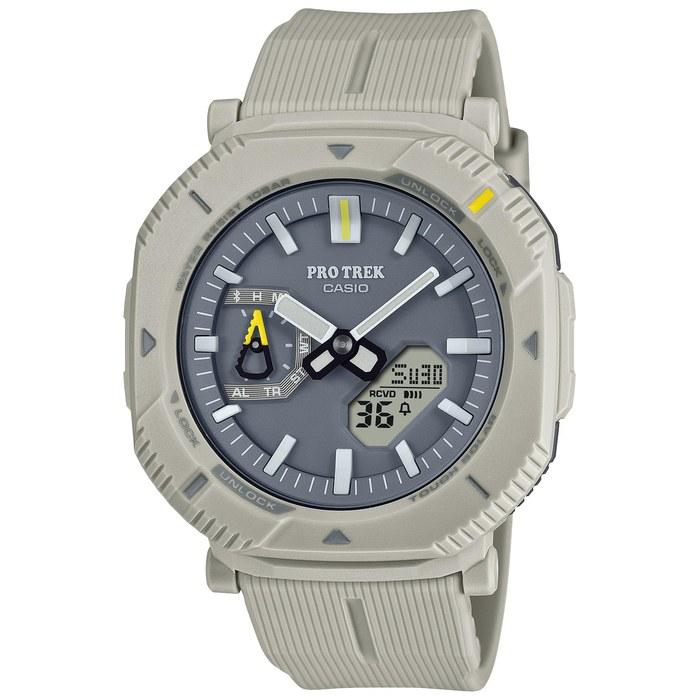 Casio Pro Trek PRJ-B001-7JF Hiker Line Bluetooth Tough Solar Biomass Plastic Watch - Men s Off-White
