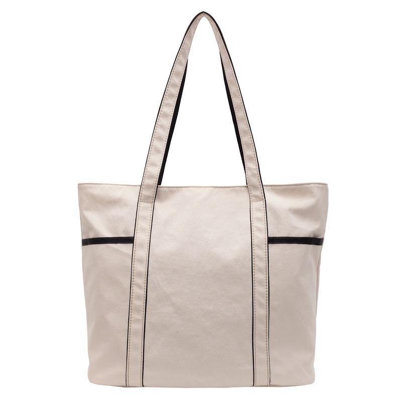 

Холщовая сумка-тоут с несколькими карманами Большая вместимость Легкая повседневная Простая повседневная Тоут Для ежедневных поездок Йога Фитнес