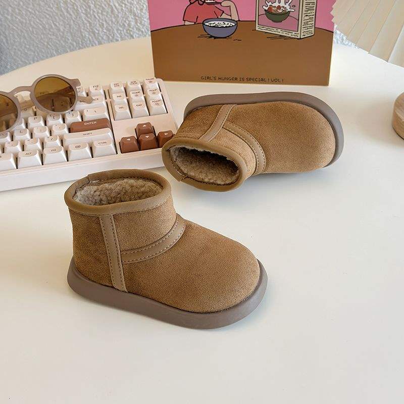 

Девочки зимние сапоги 2025 зима новые детские бархатные теплые мальчики хлопковые сапоги детские мягкая подошва нескользящие большие хлопковые туфли 23 yards inner length 14.1cm