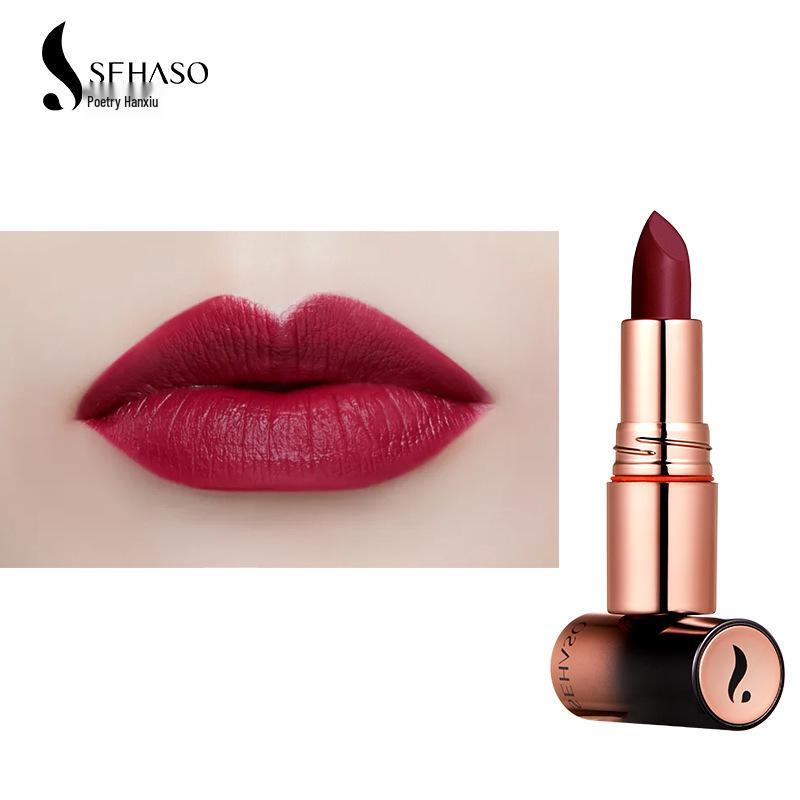 Shi Han Xiu Velvet Matte Lipstick: Long-lasting, Brightening, Non-stick, Fade-resistant, Silky Lip Balm 3.5g