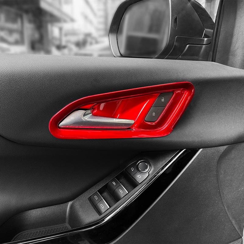4PCS Red Inner Door Handle Bowl Frame Cover Trim For Chevrolet Equinox LS 2025 2026 Automotive Interior Accessories LHD
