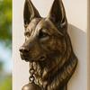 Schäferhund Välkomstklocka Väggmonterad Skrikande Spöke Dörrklocka Retro Hund Dörrklocka med Välkomstskylt för Veranda Trädgårdsdörr