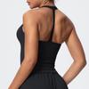 European & American Breathable Wide-Leg Pants with Fitness Halter & Strappy Long-Sleeve Yoga Top