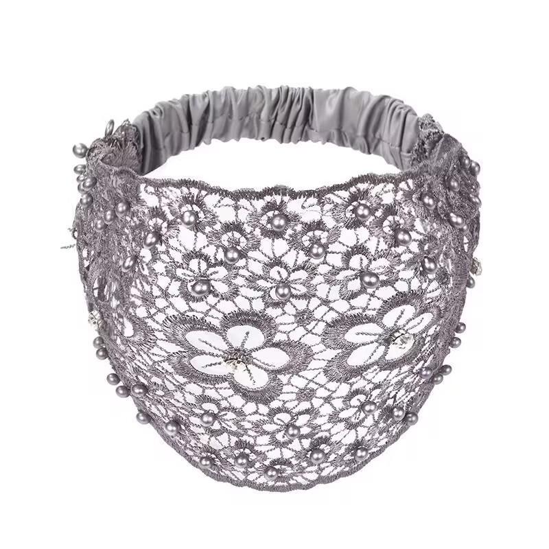 1PC Bead Rhinestone Headband Women Tie Hair Wide Edge White Hair Headband Daily Wear Korean Headband Headband Headgear Headgear