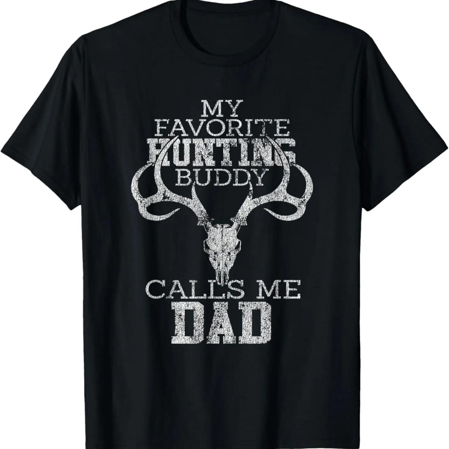 

My Favorite Hunting Buddy Calls Me Dad Distressed T-Shirt T-Shirt XXXXXL чорний