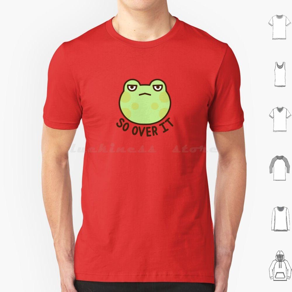 So Over It Frog T Shirt 6xl Cotton Cool Tee Frog Over It Meme Funny Frogs Cute Angry Animals Animal Green Goblincore