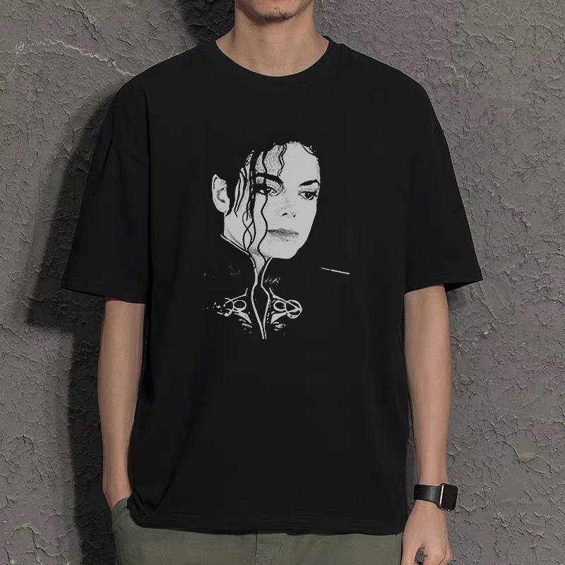 Michael Jackson Commemorative Printed Short Sleeve Vintage Clothing for Men and Women TShirts