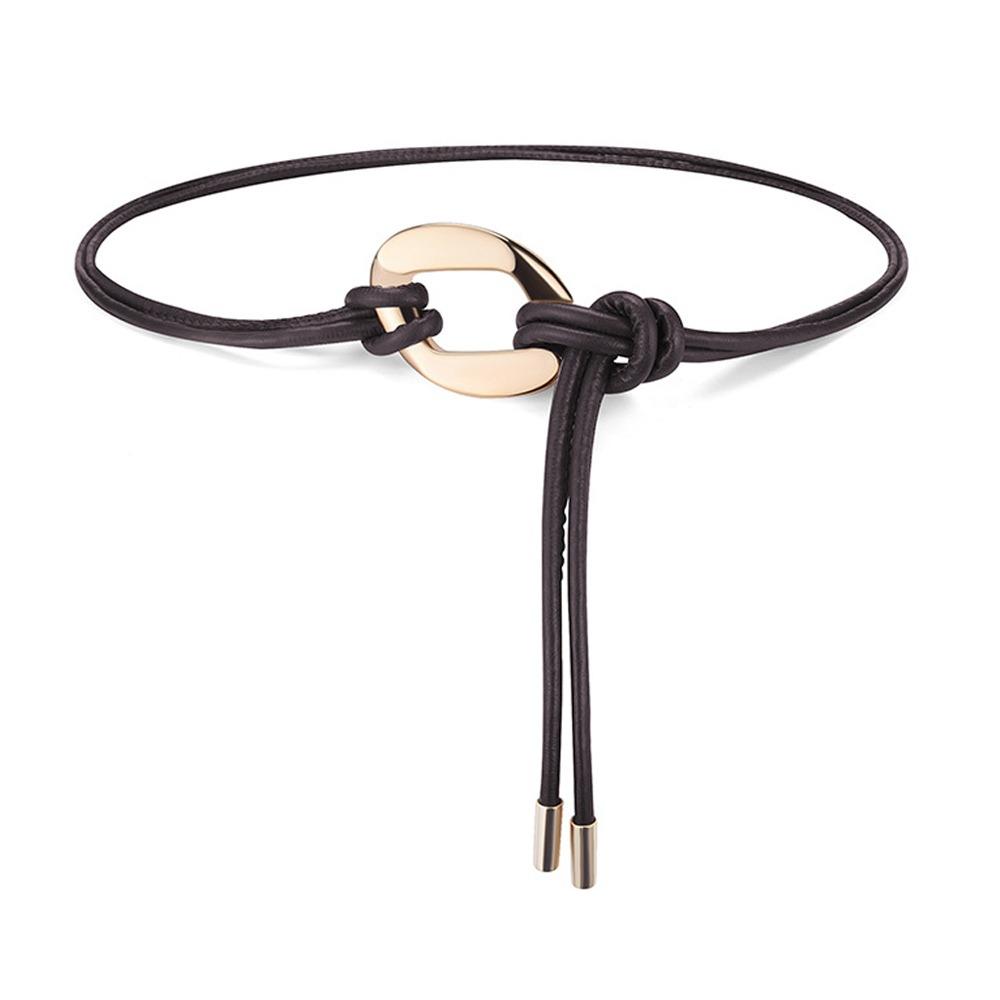 DIY Schlankmacher-Seil mit Metallschnalle Dünner Bund Mode Geknoteter Gürtel Für Röcke Kleider Oberteile Kleidung