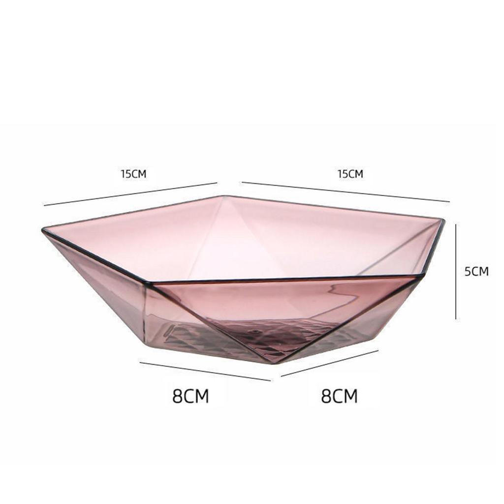 Obstschale Großes Fassungsvermögen Geometrisch Unzerbrechlicher Kunststoff Snacks Salat Servierschüsseln Tabletts für Zuhause