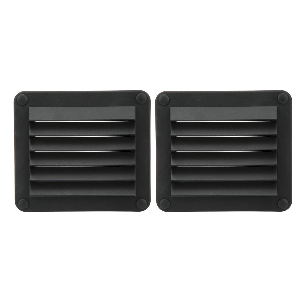 2pcs Air Vent Ventilation Opening Side Exhaust Port Rectangular Ventilation Opening Black