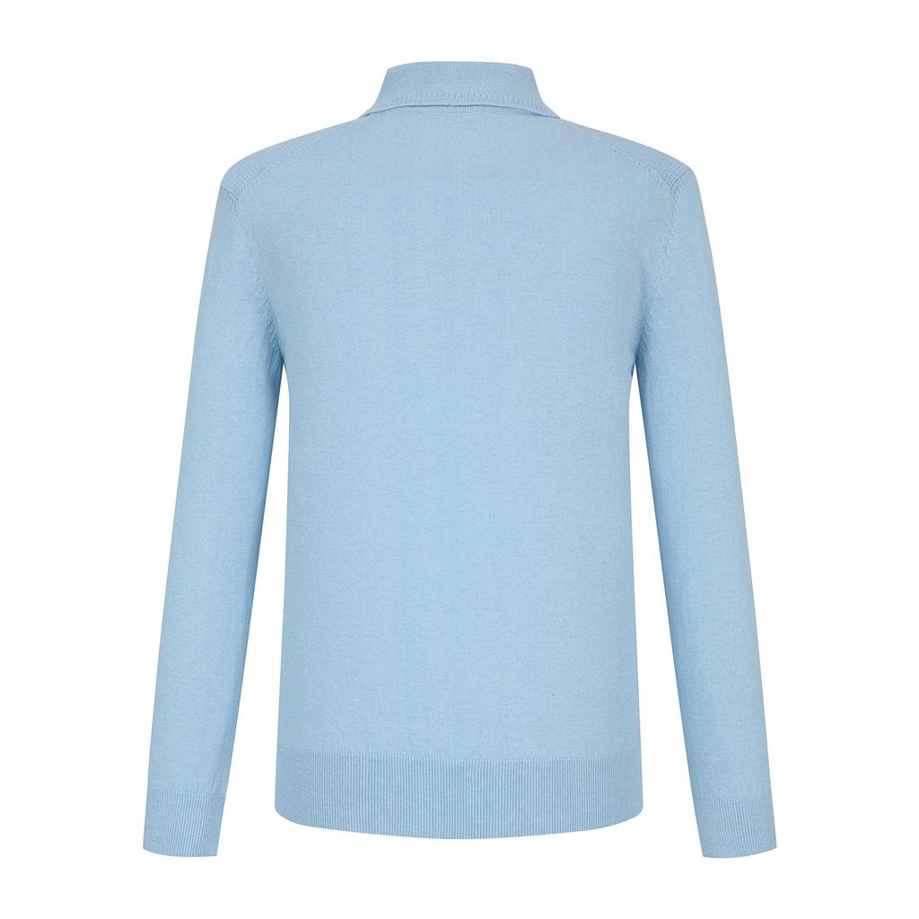 FERRAROMILANO Cotton Cashmere Blended Thierry Knit L/Blue (Am0Ftsy10141)