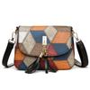 Color Block Geometric Mini Crossbody Bag Casual Lightweight Travel Shoulder Bag