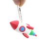 3D Printed Rocket Shaped Keychain Stress Relief Toy Durable Soft Material Portable Key Ring Fidget Toy for Anxiety and Focus
