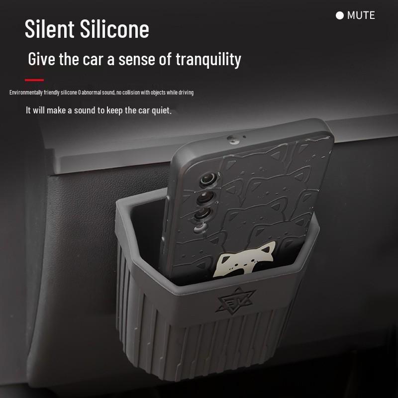 Silicone Storage Box Phone Pocket for Tesla Model Y/3