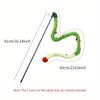 Interactive Cat Teaser Toy-Soft Plush Strip With Teasing Stick For Kitten Play-Pet Supplies For Fun And Exercise