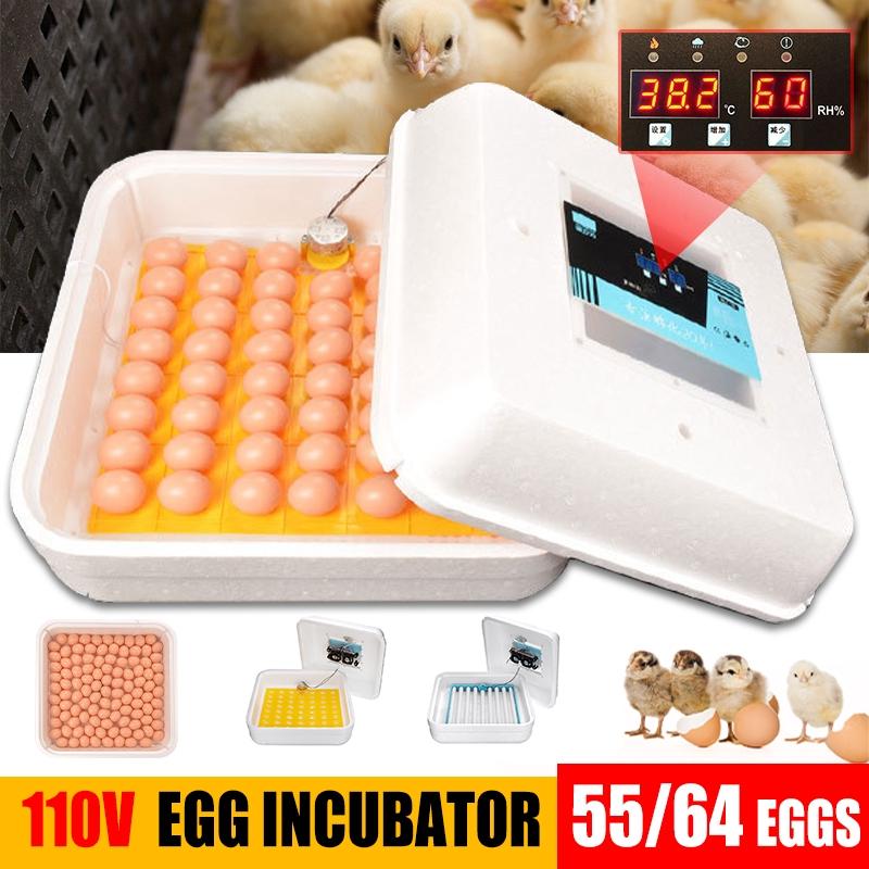 

Бытовой Полностью Автоматический Инкубатор Брудер Фермерская Инкубационная Машина Выводчик Яиц Курица Утка Гусь Птица Перепел Брудер 53 * 53см 55 eggs
