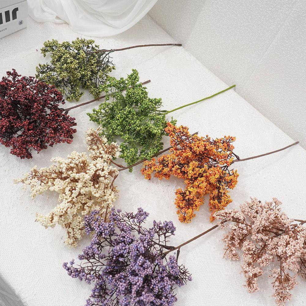 Multicolor Simulation Berry Branch Foam Berry Artificial Plant Branch  Indoor Decoration