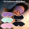 3D Sleeping Eye Mask Soft Skin-Friendly Breathable Light Blocking Eye Cover Travel Rest Lunch Break Blockout Light Eyeshade
