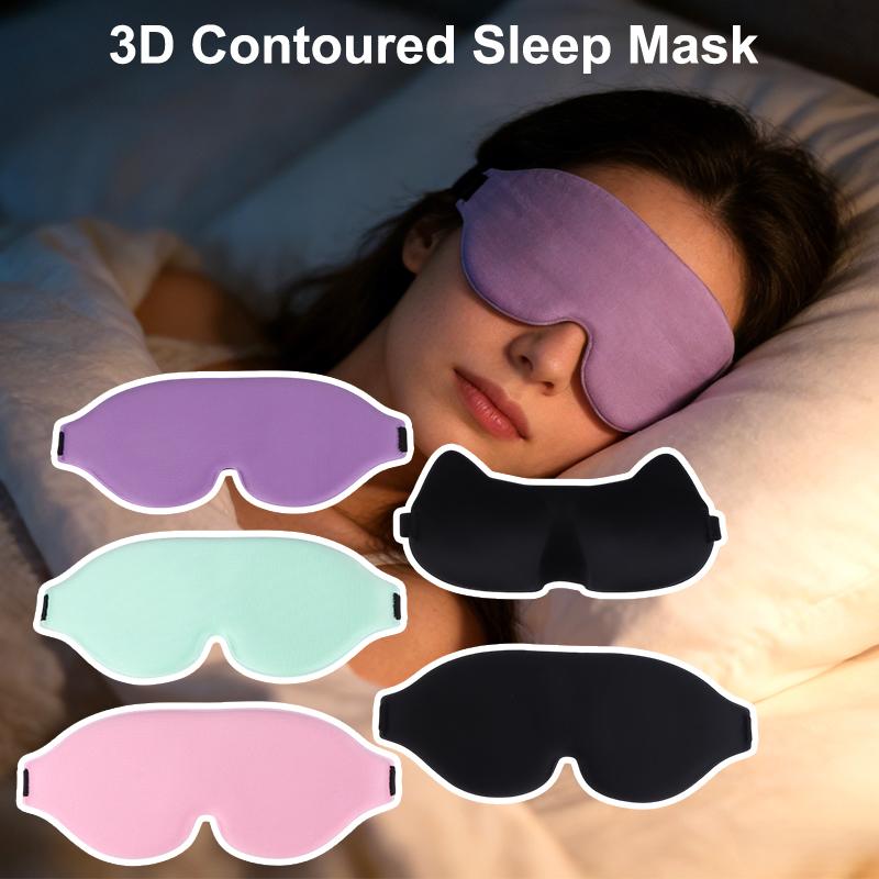 3D Sleeping Eye Mask Soft Skin-Friendly Breathable Light Blocking Eye Cover Travel Rest Lunch Break Blockout Light Eyeshade