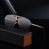 JYL TS Men's Semi-Rimless Aviator - Double-Bridge Metal Sunglasses KSL-98338