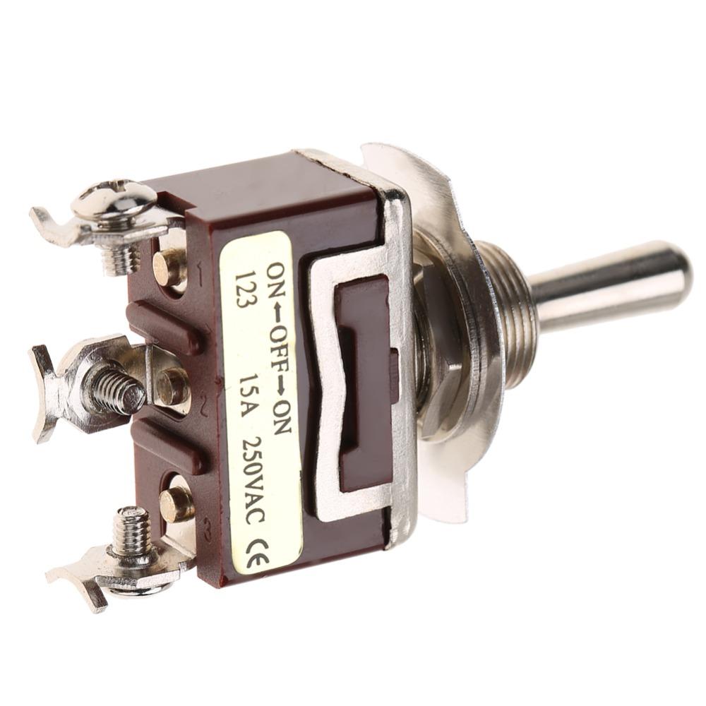 15A 250V Momentary Toggle Switch 3 Position 3 Pin SPDT Switch  Industrial Control