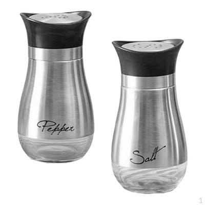 Salt and Pepper Shakers Glass Bottom, Modern with Lid Spice Shaker for Home Wedding Restaurants